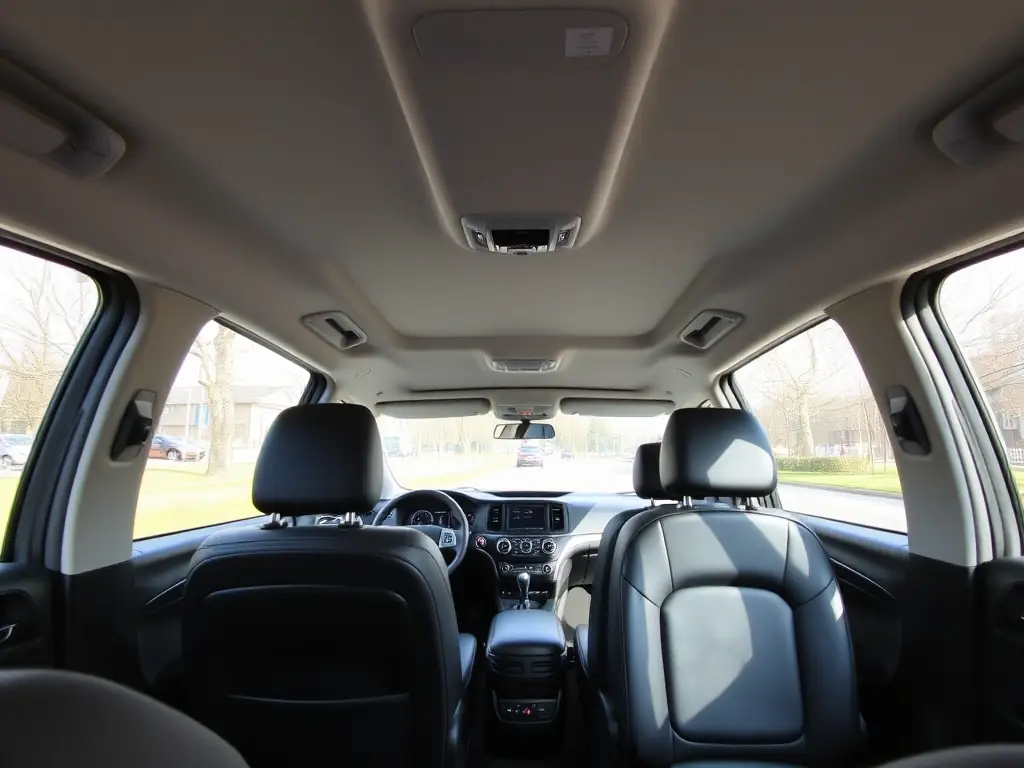 A spacious and comfortable taxi interior, showcasing the comfort and cleanliness provided during rides in Villiers-sur-Marne.