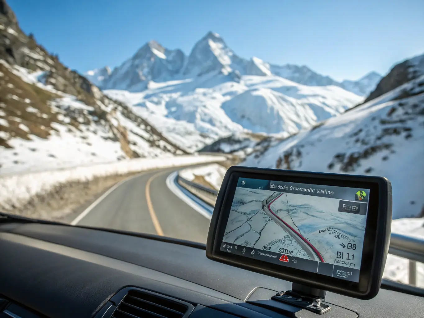 A GPS navigation system displaying a route in Créteil, symbolizing the reliability and punctuality of Taxi conventionné Créteil.